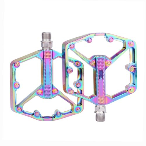 MEXITAL Pédales de vélo en Aluminium avec roulement à Billes Industriel scellé, pédales de vélo antidérapantes 9/16 pour vélo électrique, VTT, BMX, vélo de Route