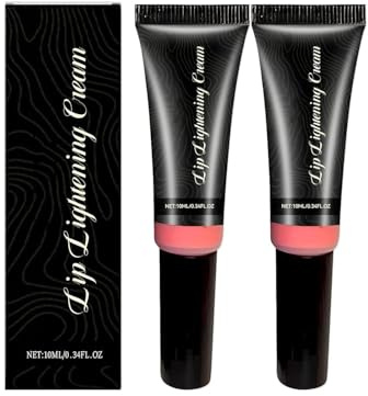 2 Lip Whitening for Dark Lips, Lightening Lip Balm for Smokers and Non-Smokers, Lip Moisturising Cream Balm Lighting Cream, Moisturising Balm, Hydrating Formula, Softening