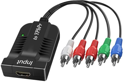 Qsvbeeqj 1080P zu YPBPR Komponenten-Video-Konverter-Adapter mit einfacher Steckfunktionalität O YPBPR Komponenten-Konverter