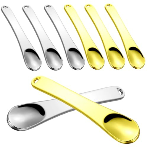 8 Kleine Metallspatel Kleiner, für Kosmetik und Hautpflege