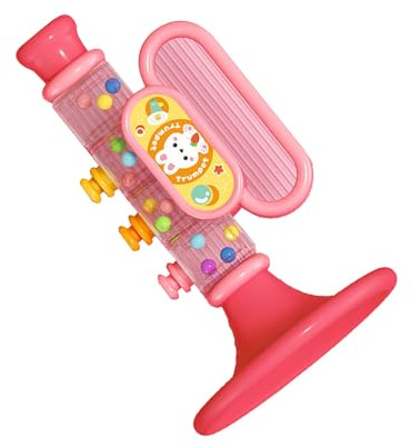 Bonbela Trompetenspielzeug für, Niedlicher Cartoon, Leuchtende Farben, Multifunktionales Baby-Trompeten-Musikspielzeug für den Frühen Pädagogischen Gebrauch (Rosa)