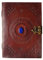 Jaald 25 cm Notizblock Notizen Notizbuch Seiten Handgemacht Album Tagebuch Leder mit Lederbezug Geschenke Antik Keltische Schliesse blauer Stein Gross
