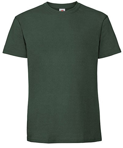 Fruit of the Loom Mens Ringspun Premium Tshirt (L UK) (Bottle Green)
