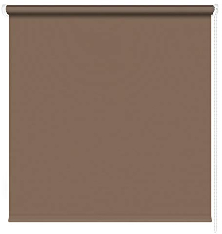 Kettenzugrollo Seitenzugrollo Fenster Rollo 13 Farben Breite 60 - 220 cm Länge 180 und 230 cm blickdicht halbtransparent lichtdurchlässig Sonnenschutz Blendschutz (Größe 170 x 180 cm Farbe Braun)