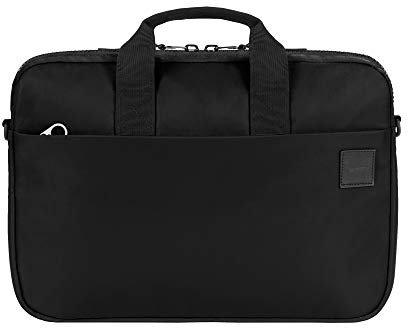 Incase Compass Brief Sleeve Tasche für Apple Macbook Pro / Air 13,3 - schwarz [Flight-Nylon Material I Kunstfell-Interieur I Schultergurt I 2 getrennte Hauptfächer] - INCO300517-BLK