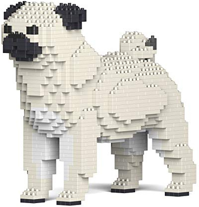 JEKCA | Pug 01S-M03 - Bausteine, Bausteine, Skulpturen zum Bauen, Sammeln, perfekte Geschenkidee