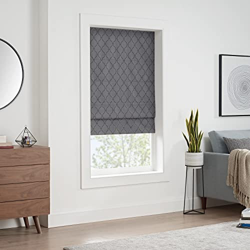 Eclipse Darien Ogee Raffrollos für Fenster, schnurlos, 100% Verdunkelung, 58,4 cm breit x 162,6 cm lang, geräuschreduzierend, energieeffizient und gewebt, Fensterblenden für Wohnzimmer, Schlafzimmer