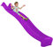 Gartenwelt Riegelsberger Wellenrutsche 290 cm Violett mit Wasseranschluss Anbaurutsche für Podesthöhe 150 cm Kinderrutsche für Spielturm oder Schaukel inkl. Montageschrauben
