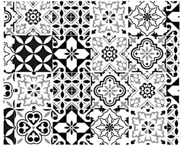 Rétro Rouleau Sticker Carreaux de Ciment 45 x 150 cm