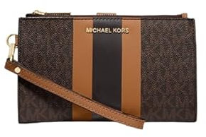 Michael Kors Jet Set Doppelreißverschluss Wristlet Braun/Eichel One Size, Braun, Einheitsgröße