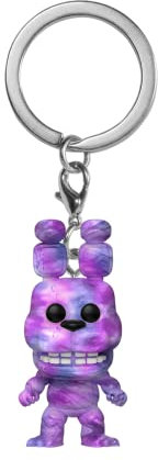Funko Pop! Keychain: Five Nights at Freddy's (FNAF) Tiedye - Bonnie The Rabbit - Neuartiger Schlüsselanhänger - Vinyl-Minifigur Zum Sammeln - Strumpffüller - Geschenkidee - Offizielle Handelswaren