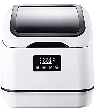 ksamwjf Fully Automatic Household Desktop Kitchen Dishwasher Machine Mini Dishwasher Portable Countertop Dishwasher,6 Programmes, LED Display, Delay Start