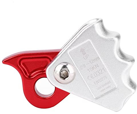 Emoshayoga Climbing Rope Grab, Riser Clamp Ascender Equipment Aluminum Magnesium Alloy Climbing Rope Grab for Rock Climbing Mountaineering Tree Caving Rescue(Climbing Rope Grab)