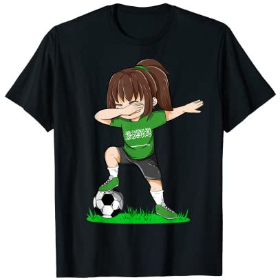 Fußball Saudi-Arabien Jersey Shirt Flagge Fußball Mädchen Dab T-Shirt