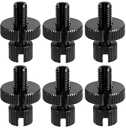X AUTOHAUX 6 Stück M8 Bremskupplungskabel-Einstellschraube, Einstellschraube mit Schlitz für Motorrad, Fahrrad, Roller,Schwarz