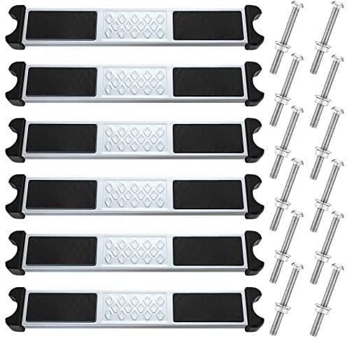 Therwen 6er-Set Edelstahl-Poolleiter, Ersatztreppe, 4,8 cm, rutschfeste Schwimmbadleiter, Sprosse mit Schrauben, Schwimmtreppe, Trittpedal für oberirdische Innenräume