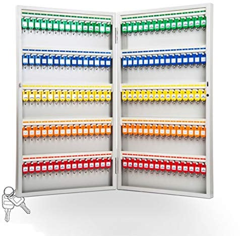 Großer Schlüsselschrank Wandmontierter Schlüsselschrank, 150 Haken mit Schlüsselkarte Wandmontierter Schlüsselschrank Haushaltsschlüssel Aufbewahrungsbox Kombinationsschlüsselschrank Tresorschloss