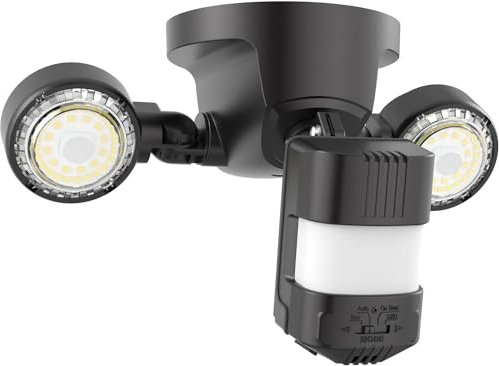 SANSI LED Exterior con Sensor de Movimiento 15W 2000LM, Foco Proyector LED IP65 Impermeable LED Seguridad Floodlight, Focos LED Exterior 5000K para Terraza, Jardín, Patio, Garaje