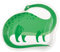 Unique- Platos de Papel Ecológicos-21 cm-Fiesta de Dinosaurios Azul y Verde-8 Unidades (Paquete de 1), Multicolor (23609EU)