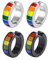 2 Paar LGBT Pride Creolen Clip On Ohrringe Set Herren Damen Edelstahl Unisex Ohrclips Ohrstecker
