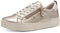 Tamaris COMFORT Damen Sneaker flach mit Reißverschluss Freizeit, Gold (Lt Gold), 41 EU