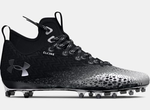 Under Armour Spotlight Clone Women's Lacrosse Cleats, Black/Silver, 10