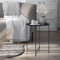 ML-Design Beistelltisch rund Ø43xH52 cm aus Metall, Anthrazit, Couchtisch mit abnehmbarem Tablett, klappbar, stabil, Wohnzimmertisch Sofatisch Kaffeetisch Nachttisch Gartentisch, für Getränke & Snacks