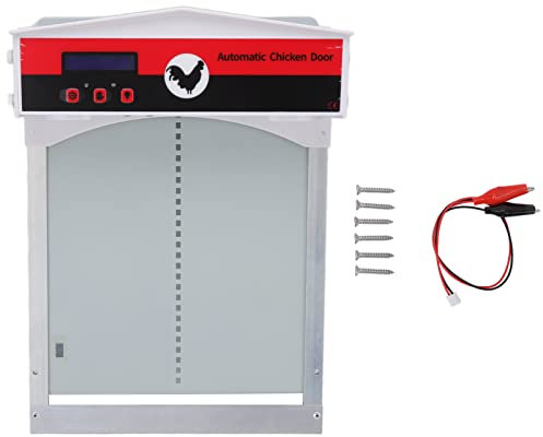 Automatischer Hühnerstall-Türöffner, LCD-Schienentyp, Zeit- Und Lichtsteuerung, Touch-Sicherheitsfunktion, Wetterfest Und Langlebig, Große Größe Für Die Geflügelhaltung, Sorgt Für Sicherheit Für Die H