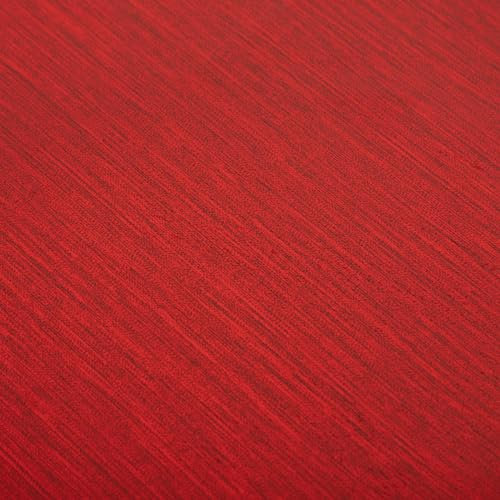 Wachstuch Tischdecke 110x140 cm Rot Leinenoptik fein Struktur rechteckig abwaschbar Gartentischdecke fleckenabweisend