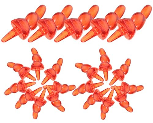 COHEALI Mini-Schneemann-Nase 100 Stück Kunststoff Orangefarbene Nase Diy-Ornament Weihnachtsdekoration Basteln Für Weihnachtsmann-Nasen Schneemann-Dekorationsset