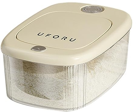 Kitchen Grain Storage Organizers, Cereal Dry Food Flour Bin, Rice Grain Storage Dispensers, Airtight Rice Storage Dispenser with Multi Uses, Large Cereal Storage Bin for Rice Corn Grain