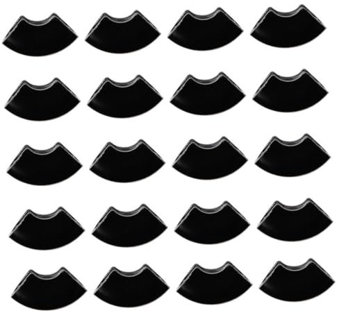 Veemoon Lot de 20 Couvre-Pieds de Table en Fer pour Pieds de Chaise en Forme de U Embouts en Caoutchouc pour La Sécurité du Sol