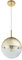 Hängeleuchte mit Glaskugel Pendelleuchte gold transparent Esstischleuchte Wohnzimmerlampe Pendellampe, IP20, 1x E27, Durchmesser x Höhe 20 x 120 cm