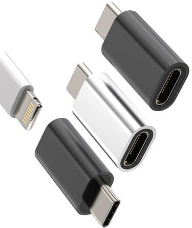 Adaptador Tipo C a Lightning Hembra USB C Macho Accesorios Cargador Cable Conversor Type-C Jack (3 Pack) Convertidor Para Apple iPhone15 Pro Max Plus Para iPad 10 Air4/5 Compatible con Samsung Adapter