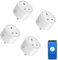 XENON Zigbee Smart Plug, Zigbee socket, Smart socket, Wireless Timer Outlet, Alexa Plugs Compatible with Philips Hub, Tuya Hub, Alexa, Google Home, Hub Required, 13 A, 4-Pack