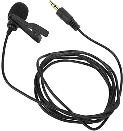 Microphone Lavalier à Clip Omnidirectionnel, Réduction du Bruit, pour Interview, Streaming, Enregistrement en Direct à L'extérieur