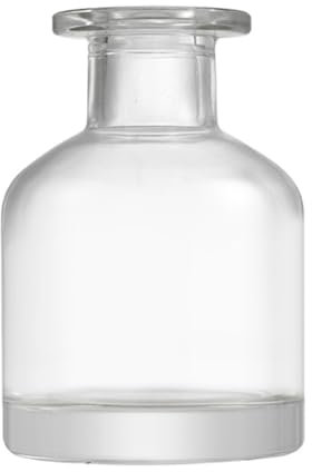 150ml/5oz Clear Round Glass Diffuser Bottle Empty Refillable Fragrance Storage Container Jars Replacement Reed Diffuser Sets for DIY Home Bathroom Shelf Decor