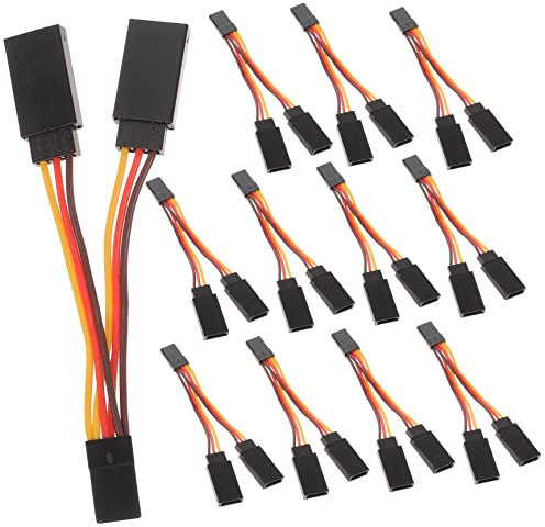 VICASKY 10 Stück y Verlängerungskabel Für Rc Empfänger Kompatibel Mit Rc Auto Hubschrauber Flugzeug Kleine Leichte Verlängerung Mit Robuster Kabelverbindung