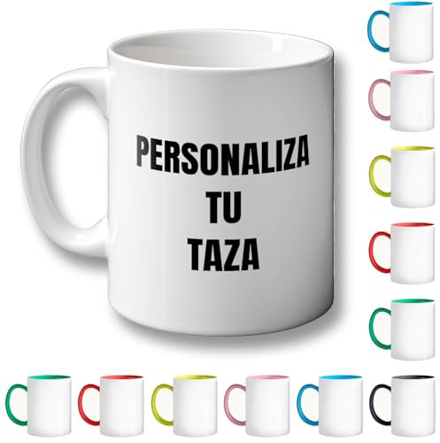 OOPS Taza mug personalizada con foto y/o texto | 100% Personalizable | 1, 2, 3 o 4 fotos | Regalo para Bodas, Cumpleaños, San Valentín y Recuerdos (Taza, 330ml)