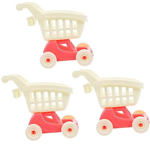 JOINPAYA 3stücke Miniatur Einkaufswagen Farbige Puppenhaus Trolleys Für Kreative Dekoration Für Mini-küchen Heim Und Party-Accessoires Als Für Freunde