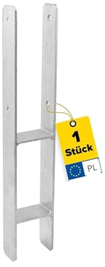 H Anchor Post Holder for Embedding in Concrete H Anchor 14 x 14 cm | Post anchor, post holder, 90 x 90 cm, post support, height adjustable, fence posts, wooden posts, patio, carport, gazebo