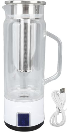 Wasserstoffwasserflaschengenerator, 1000 Ml Reichhaltiger Wasserstoff Wassergenerator Maschine mit Tee -Infusseure, 1000 Bis 1500 Ppb Tragbare Wasser -Ionisator -Maschine mit