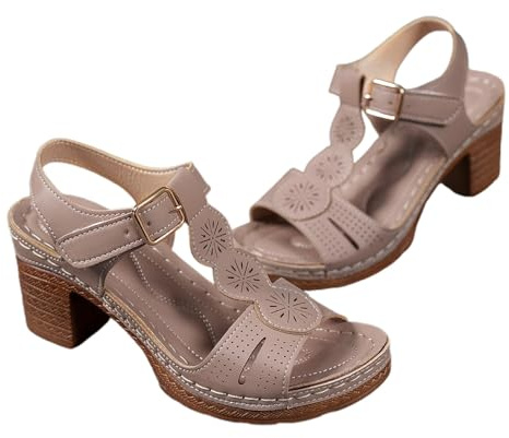 Sandales Femme Talon Été Confortable Sandale Compensée Plateforme Sexy Chaussure D'été Orthopédiques Chaussures D Compensé Plates Mule Nue Pied Orthopédique Escarpins Petit Cuir Pieds Larges #