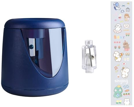 Electric Automatic Pencil Sharpener - Cordless 3-Second Sharpening for 6-8mm Pencils w/XL Waste Bin | Home, Office & School Classroom Essential​