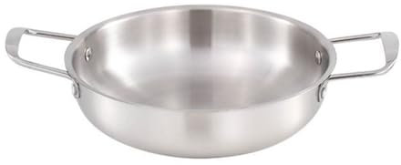 Korean Ramen Cooking Pot Stainless Steel Fast Heating Noodle Pot with Handle Convenient Soup Small Hot Pot for Home and Restaurant Use (18cm/7.1in (Original Color))