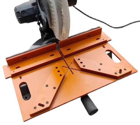 Guide de Coupe pour Scie à Onglet - Guide De Coupe Pour Scie Sur Table À 45 Degrés - Accessoire de Menuiserie Précision Robust pour Aluminium, Bois, Plâtre, PVC