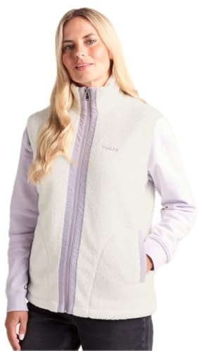 TOG24 Peyton Womens Zip Sherpa Gilet, Relaxed Boxy Fit Heavy Fleece Winter | Bodywarmer, Pockets, Funnel neck, Adjustable hem, Everyday wear