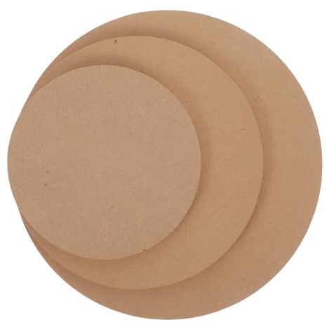 Didiseaon 3 Pezzi Piatti Rotondi per Ceramica in Legno Compresso Alta Densità Base per Tornio Terracotta Strumenti Versatili per Modellare Argilla e Progetti di Scultura Pottery Bat