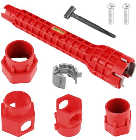 ZynoMUCH 14 in 1 Faucet Wrench Tool, Multifunctional Kitchen Faucet Sink Basin Wrench, Adjustable Tap Wrench with Comfortable Grip, for Tight Spaces in Sink, Bathroom, Kitchen, Plumbing Repair