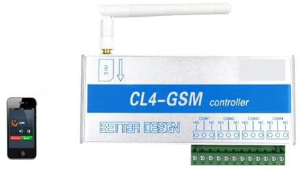 Schiebetoröffner, GSM Tür Toröffner 4 Kanäle Wireless Handy Fernbedienung Schalter Controller Relais Intelligenter(Short antenna)